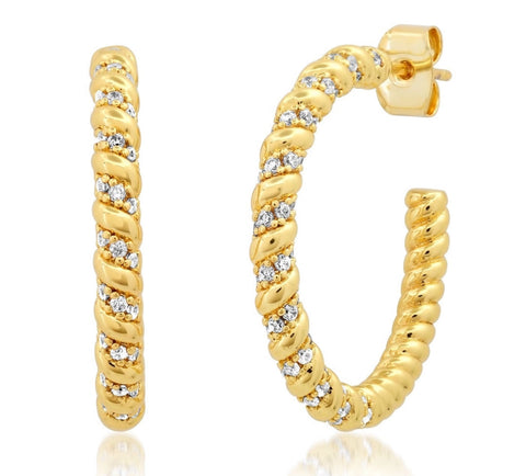 Large Twist Hoops - Best Sellers
