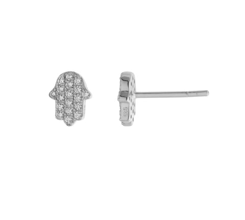 Tiny Hamsa Studs