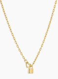 Heart Padlock Interlocking Necklace