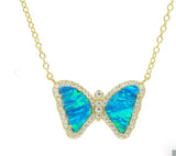 Mini Butterfly Opal Necklace