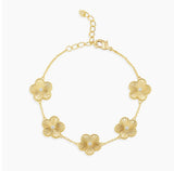 Fluted Flower Bracelet (More Colors)