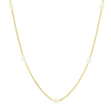 Delicate Pearl Station Necklace