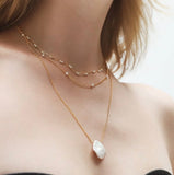 Delicate Pearl Station Necklace