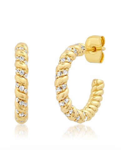 Medium Twist Hoops