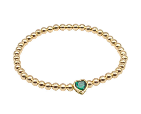 Mystic Emerald Heart Bracelet