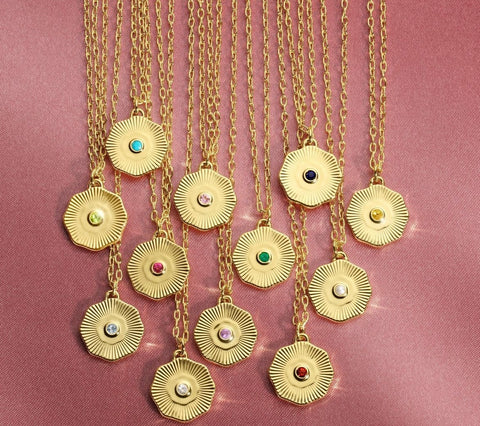 Birthstone Coin Necklace