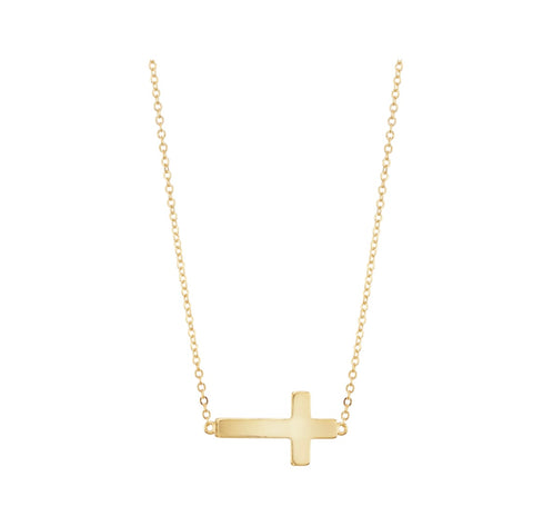 Side Cross Necklace