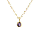 Tiny Birthstone Charm Necklace