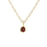 Tiny Birthstone Charm Necklace
