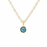 Tiny Birthstone Charm Necklace
