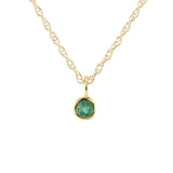 Tiny Birthstone Charm Necklace