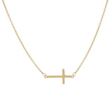 Side Cross Necklace