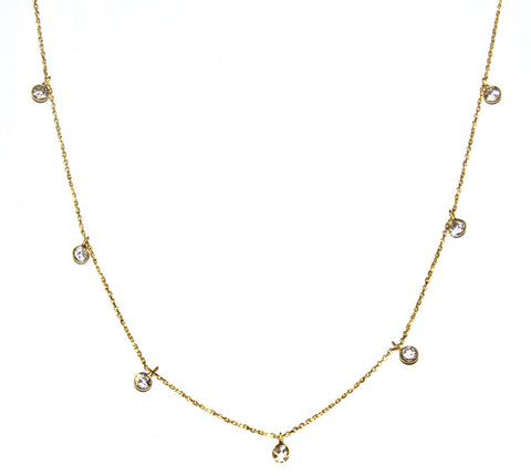 Dangling Diamond By Yard Necklace