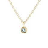 Tiny Birthstone Charm Necklace
