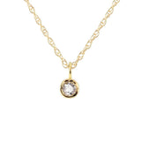 Tiny Birthstone Charm Necklace