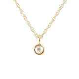 Tiny Birthstone Charm Necklace