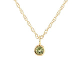 Tiny Birthstone Charm Necklace