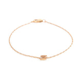 Tiny Block Letter Bracelet