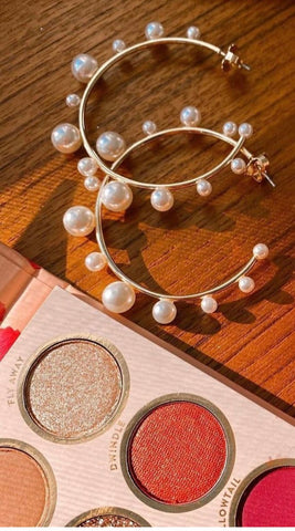 Lucky Pearl Hoops