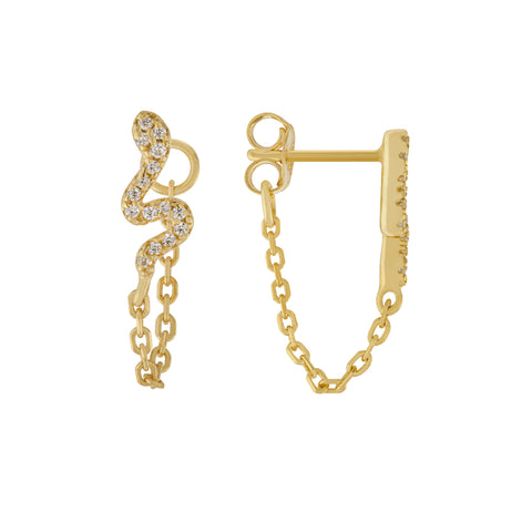 Snake Chain Huggies