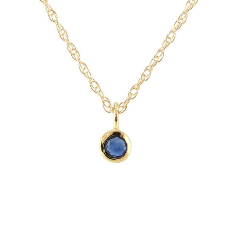 Tiny Birthstone Charm Necklace