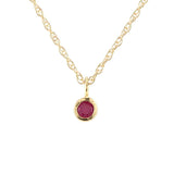 Tiny Birthstone Charm Necklace