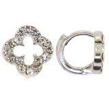 Tiny Clover Huggie Earrings