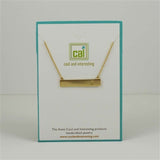 Brass Bar Initial Necklace