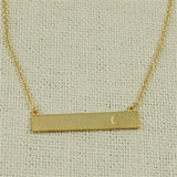 Brass Bar Initial Necklace