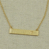 Brass Bar Initial Necklace