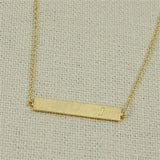 Brass Bar Initial Necklace