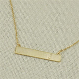 Brass Bar Initial Necklace