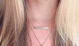 Latitude Longitude Bar Necklace