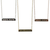 14kt Engravable Bar Necklace