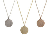 14kt Gold Disc With Initial Necklace