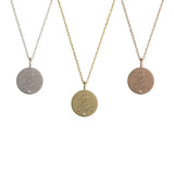 14kt Gold Disc With Initial Necklace