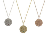 14kt Gold Disc With Initial Necklace