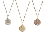 14kt Gold Disc With Initial Necklace