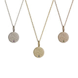 14kt Gold Disc With Initial Necklace