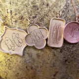 14kt Gold Crest Monogram Necklace