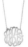 Hand Cut Lace Monogram Necklace