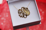 Hand Cut Lace Monogram Necklace