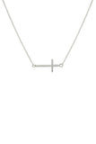 Side Cross Necklace