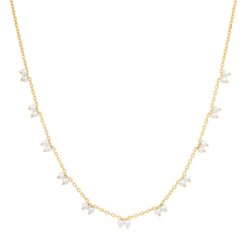 Pearl Cluster Necklace