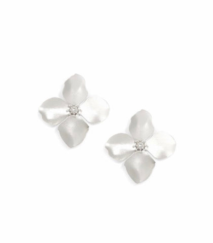 Matte Silver Garden Earrings