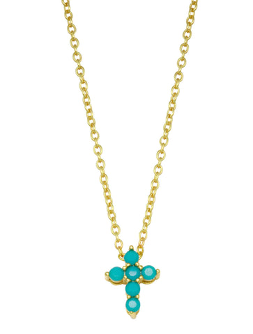 Bella Turquoise Cross Necklace