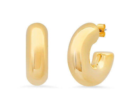Puffy Small Gold Hoops