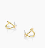 Opalite Solitaire Double Huggies