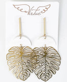 Mother of Pearl Leaf Earrings