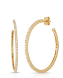 Skinny Pave Hoops